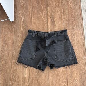 Black Denim Women Shorts